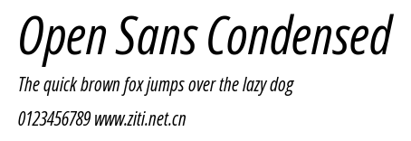 Open Sans Condensed.ttf字體轉換器圖片