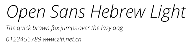 Open Sans Hebrew Light.ttf字體轉換器圖片