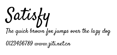 Satisfy.ttf字體轉換器圖片