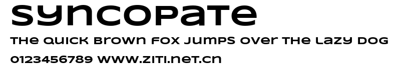 Syncopate.ttf字體轉換器圖片
