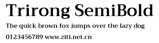 Trirong SemiBold.ttf字體轉換器圖片