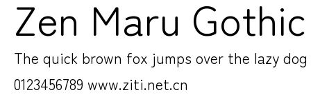 Zen Maru Gothic.ttf字體轉換器圖片