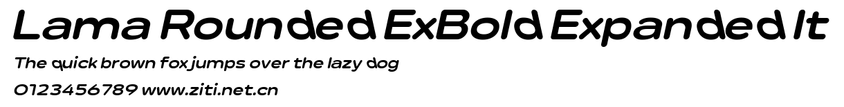Lama Rounded ExBold Expanded It.ttf