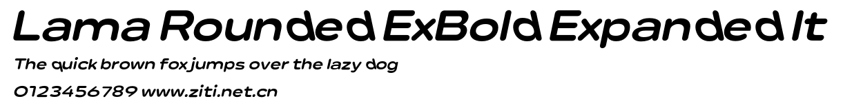 Lama Rounded ExBold Expanded It.otf字體轉換器圖片