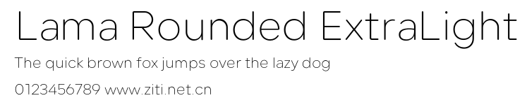 Lama Rounded ExtraLight.otf字體轉換器圖片