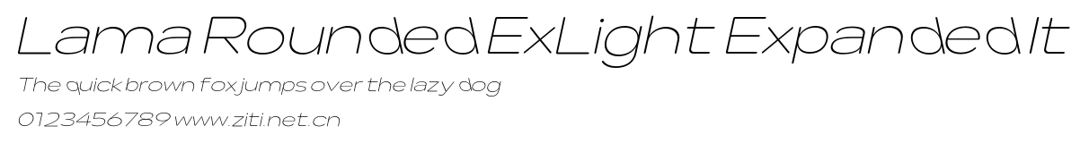 Lama Rounded ExLight Expanded It.otf字體轉換器圖片