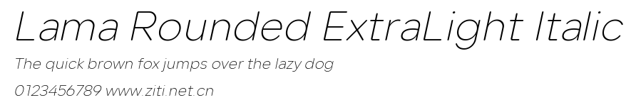 Lama Rounded ExtraLight Italic.ttf