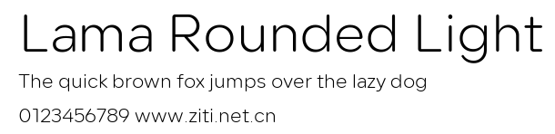 Lama Rounded Light.ttf字體轉換器圖片