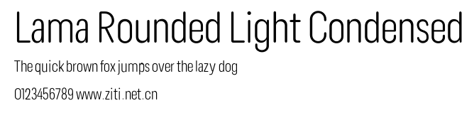 Lama Rounded Light Condensed.otf字體轉換器圖片