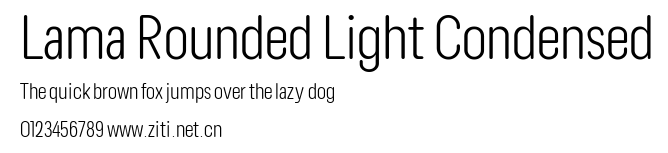 Lama Rounded Light Condensed.ttf字體轉換器圖片