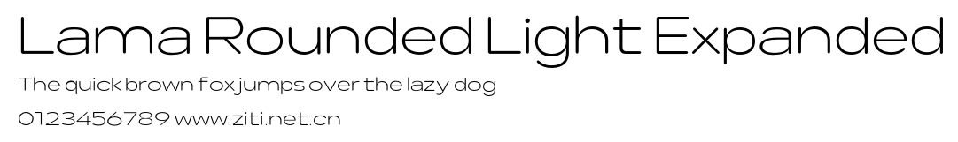 Lama Rounded Light Expanded.otf字體轉換器圖片