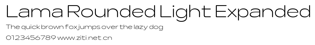 Lama Rounded Light Expanded.ttf字體轉換器圖片