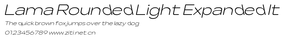 Lama Rounded Light Expanded It.ttf字體轉換器圖片
