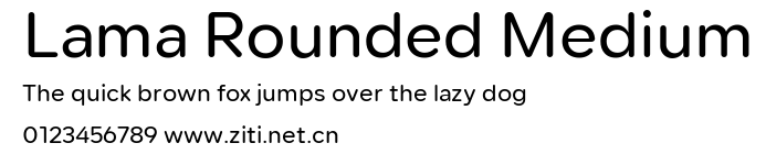Lama Rounded Medium.ttf字體轉換器圖片