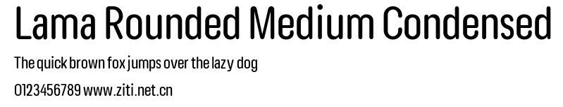 Lama Rounded Medium Condensed.ttf字體轉換器圖片