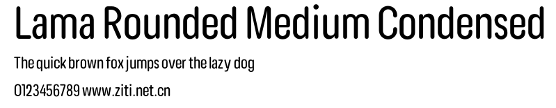 Lama Rounded Medium Condensed.otf字體轉換器圖片