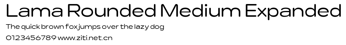 Lama Rounded Medium Expanded.ttf字體轉換器圖片