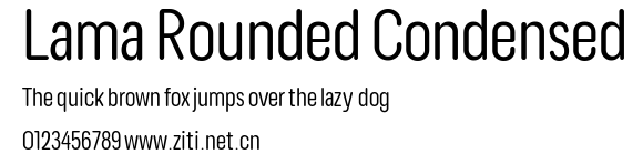 Lama Rounded Condensed.ttf字體轉換器圖片