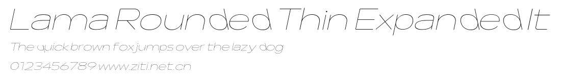 Lama Rounded Thin Expanded It.otf