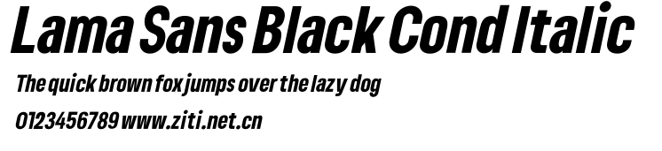Lama Sans Black Cond Italic.otf