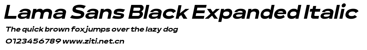 Lama Sans Black Expanded Italic.ttf