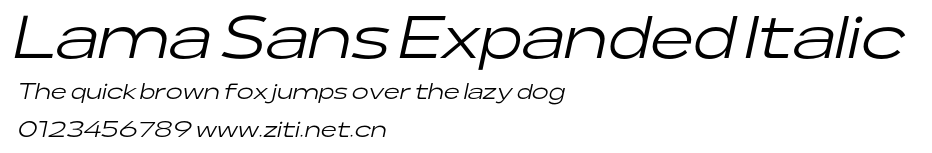 Lama Sans Expanded Italic.otf