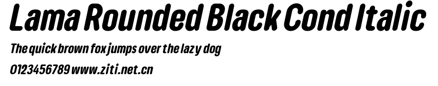 Lama Rounded Black Cond Italic.ttf