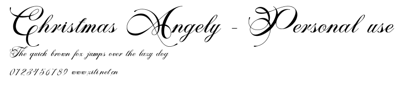 Christmas Angely - Personal use.otf字體轉換器圖片