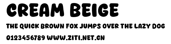 Cream Beige.otf字體轉換器圖片