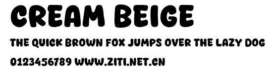 Cream Beige.ttf字體轉換器圖片