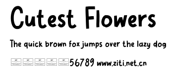 Cutest Flowers.ttf字體轉換器圖片