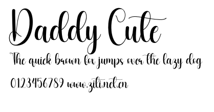 Daddy Cute.otf字體轉換器圖片