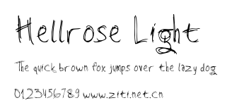 Hellrose Light.otf字體轉換器圖片