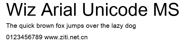 Wiz Arial Unicode MS.ttf字體轉換器圖片