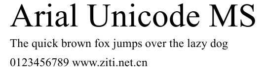 Arial Unicode MS.ttf字體轉換器圖片