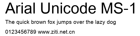 Arial Unicode MS-1.ttf字體轉換器圖片