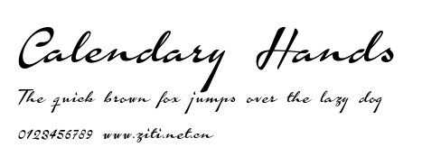Calendary Hands.otf字體轉換器圖片
