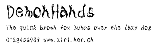 DemonHands.ttf字體轉換器圖片