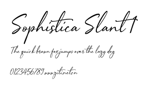 Sophistica Slant 1.otf字體轉換器圖片