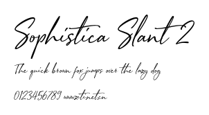 Sophistica Slant 2.otf字體轉換器圖片