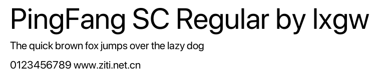 PingFang SC Regular by lxgw.ttf