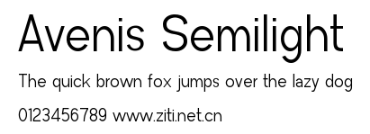 Avenis Semilight.ttf字體轉換器圖片