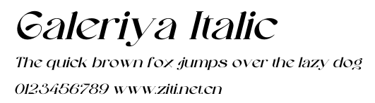 Galeriya Italic.ttf字體轉換器圖片