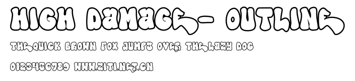 High Damage - Outline.otf字體轉換器圖片