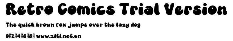 Retro Comics Trial Version.otf字體轉換器圖片