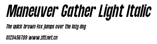 Maneuver Gather Light Italic.ttf字體轉換器圖片
