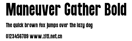 Maneuver Gather Bold.ttf字體轉換器圖片