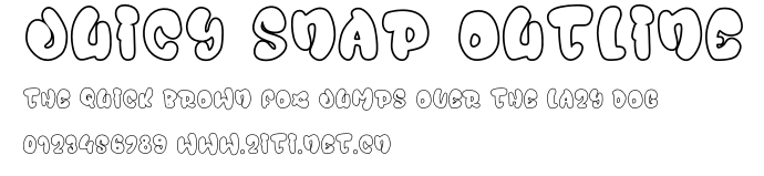 Juicy Snap Outline.otf字體轉換器圖片