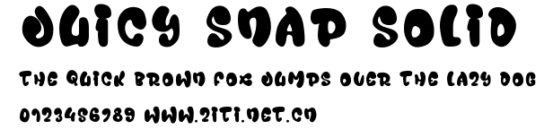 Juicy Snap Solid.ttf字體轉換器圖片