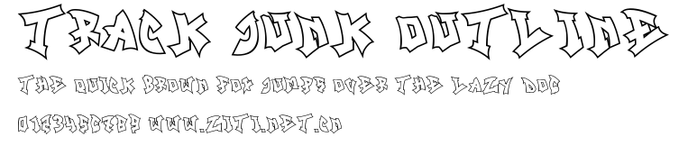 Track Junk Outline.ttf字體轉換器圖片